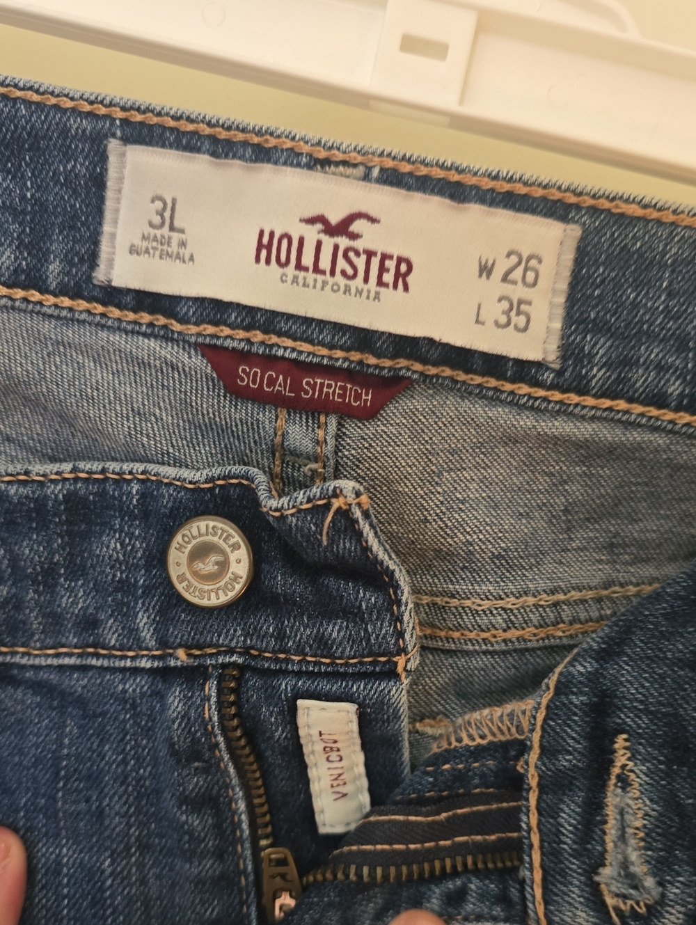 Hollister Women’s SoCal Stretch Skinny Jeans - Mid Blue 3L 26x35L TALL